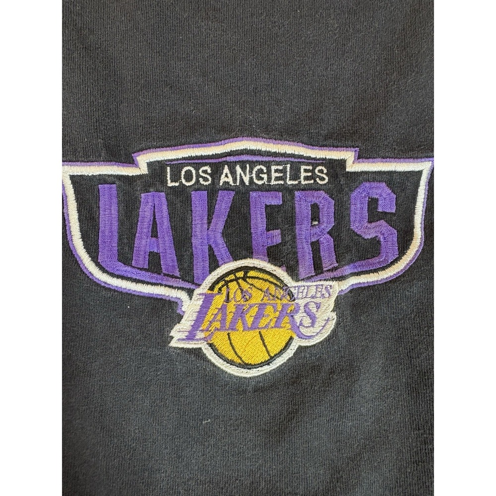 Vintage Los Angeles Lakers Starter Embroidered T-Shirt XL Made in USA Black
